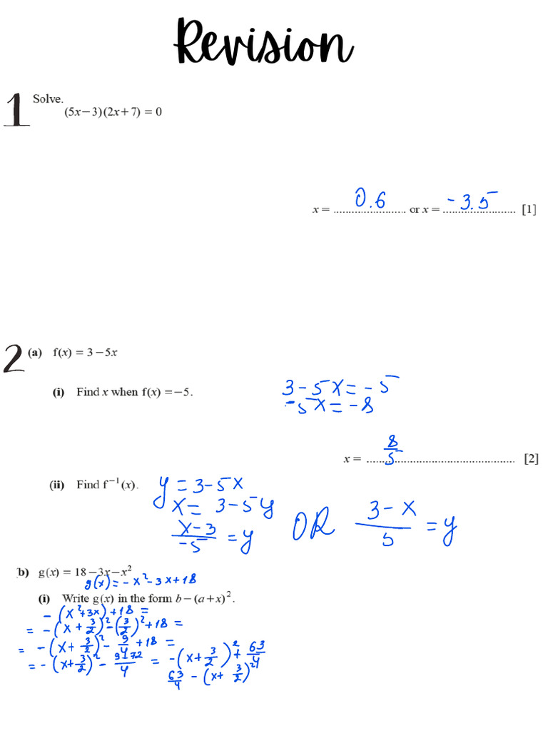 Revision - HW Soln | PDF