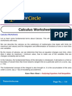 Calculus Worksheets