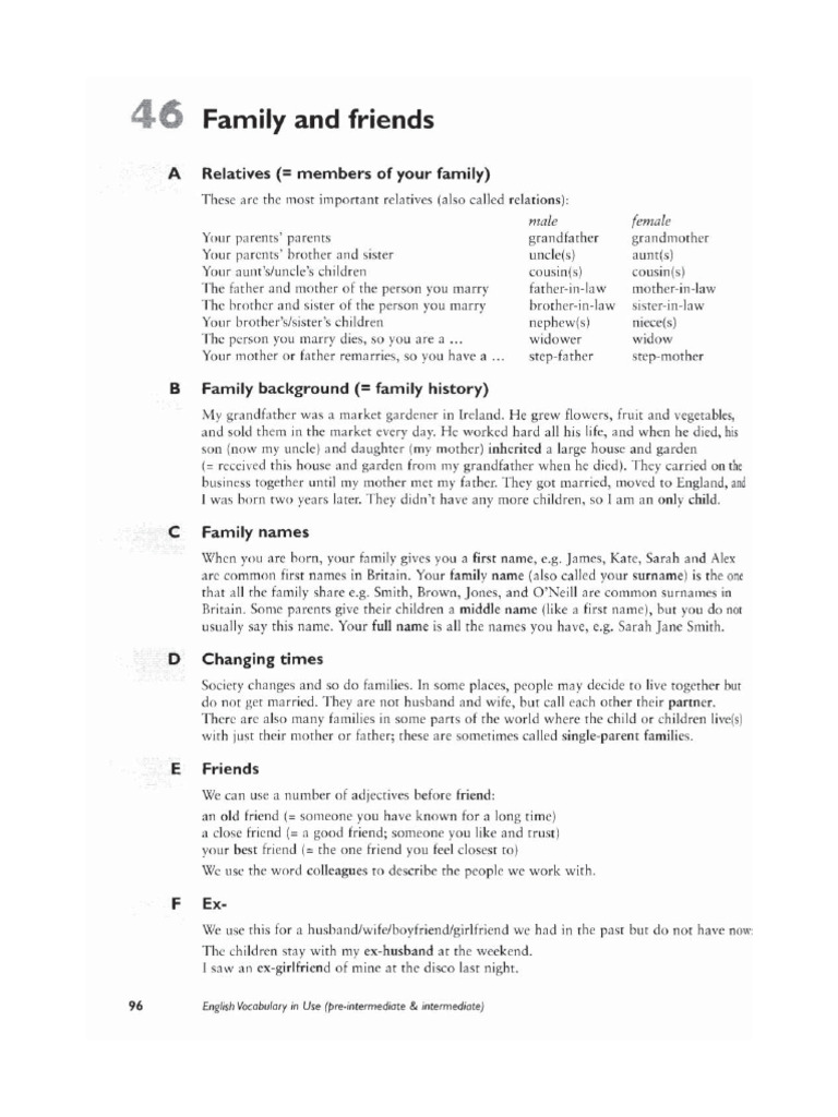 Family and Stages in Life | PDF