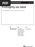 Fortnightly Tax Table Au