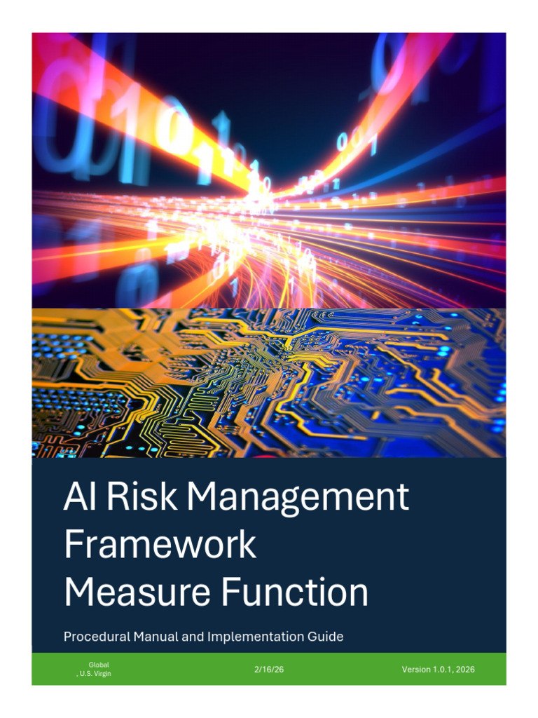 AI Risk Management Framework Measure Function Version 1.0.1, 2026 | PDF ...