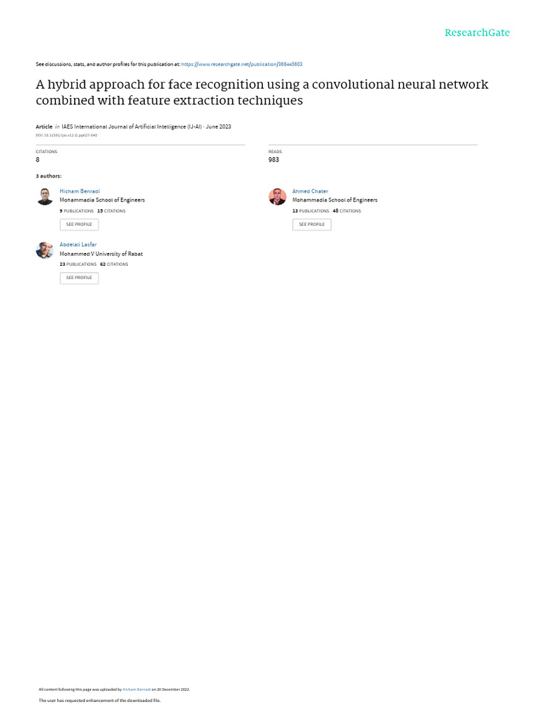 A Hybrid Approach For Face Recognition Using A Convolutional Neural ...