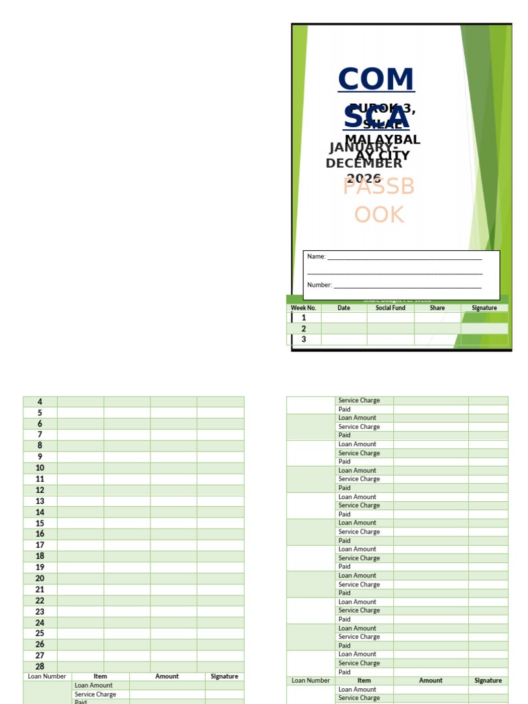 Comsca Passbook | PDF