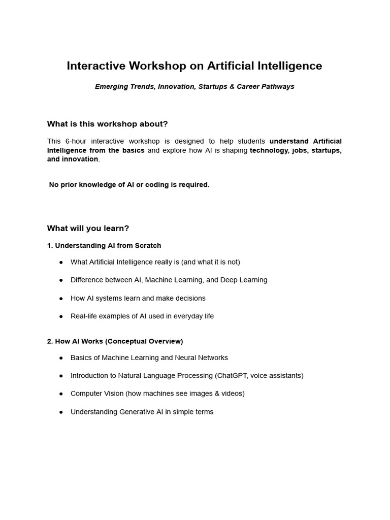 Ai Workshop Andc Du | PDF | Artificial Intelligence | Intelligence (AI ...