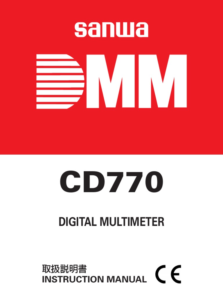 Comprehensive Instruction Manual for the CD770 Digital Multimeter