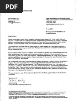 Bank of England Letter