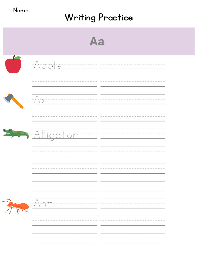Writing Letter ABCD | PDF