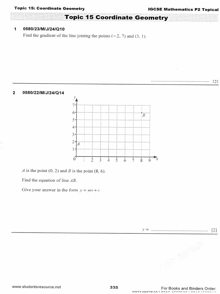 15 Coordinate Geometry | PDF