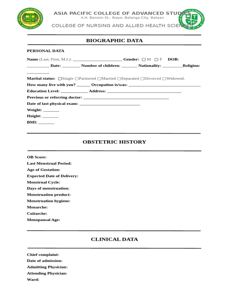 Biographic Data 2 | PDF