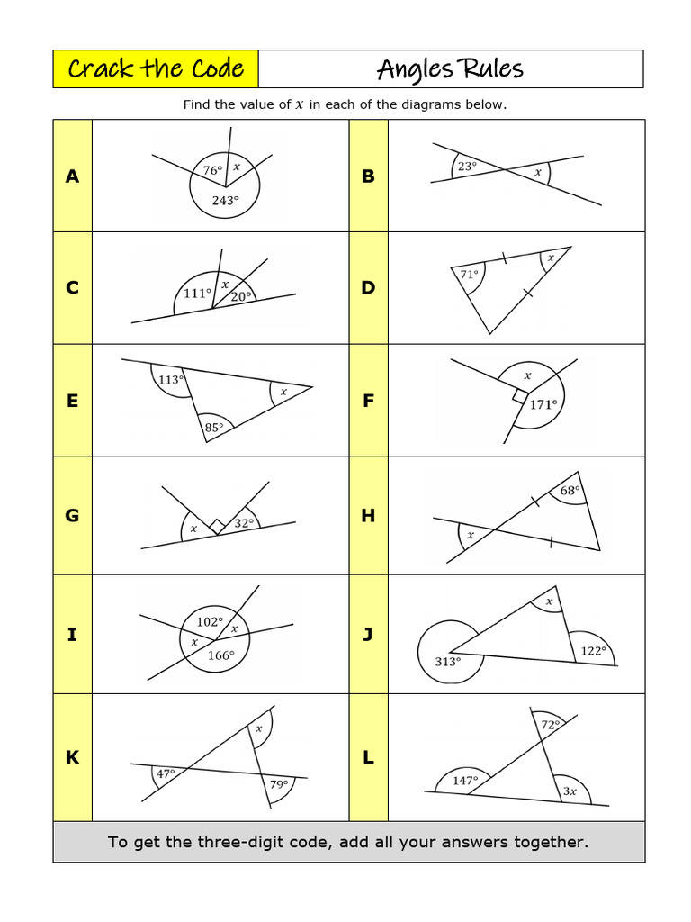 Angle Rules Crack The Code | PDF