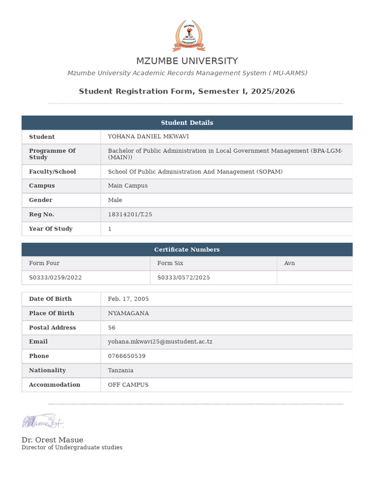 Mu Arms Print Out Form2026!02!16 | PDF