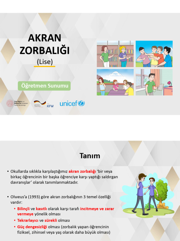 Akran ZorbalYYY - Lise OYretmen Sunumu | PDF
