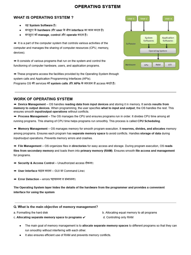 Operating System and Its Type | PDF | Operating System | Graphical User ...