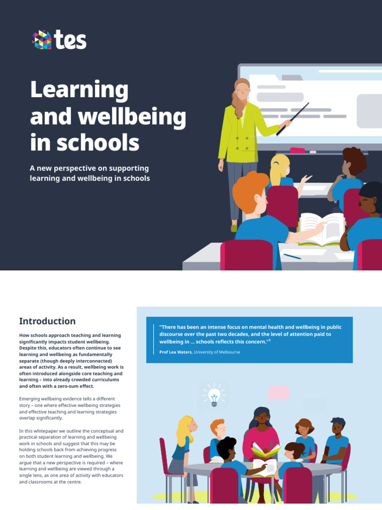 Learning and Wellbeing in Schools Whitepaper DS15581 | PDF | Well Being ...