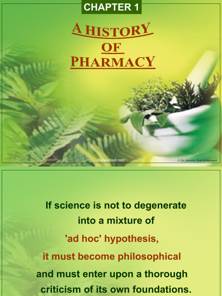 History of Pharmacy | PDF | Medicine | Health Care