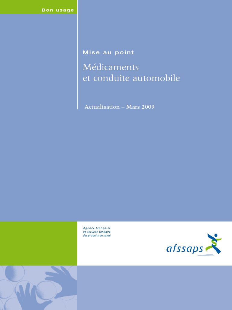 Médicaments Et Conduite Automobile Mars 2009 AFSSAPS | PDF ...