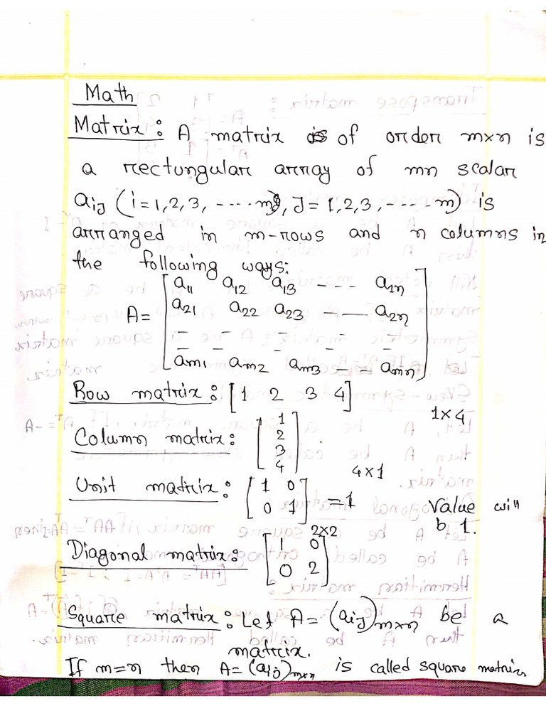 Math (Matrix, Linear, 3d Geometry) Shanto | PDF