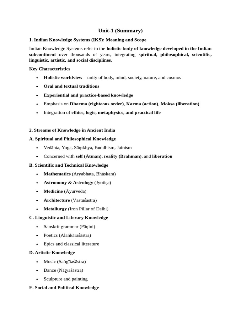 Indian Knowledge System Notes | PDF | Moksha | Yoga