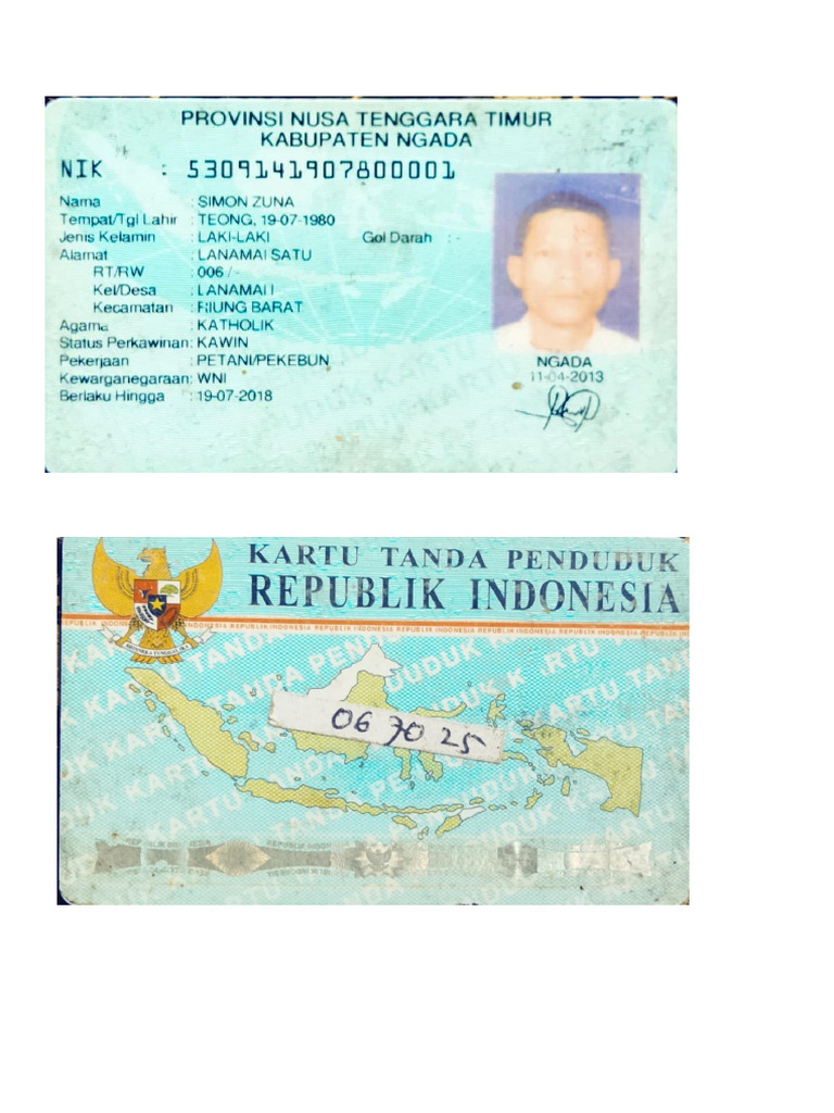 Maria Melania Sasa KTP Orang Tua | PDF