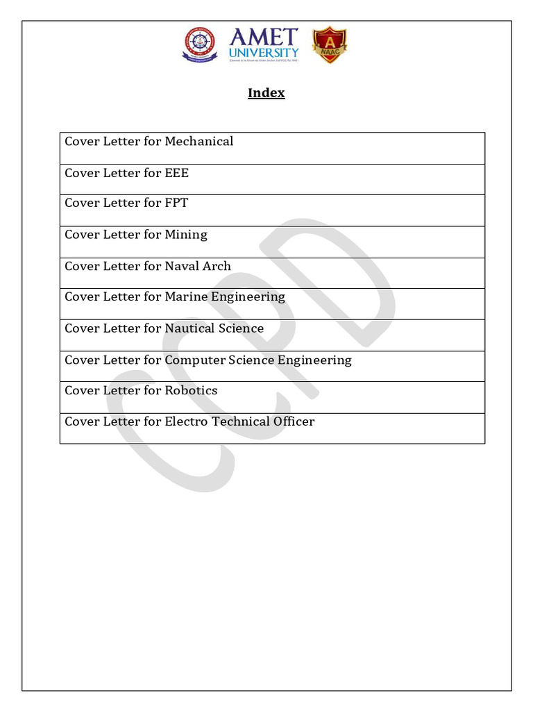 Cover Letters For Different Departments | PDF | Engineering | Robotics