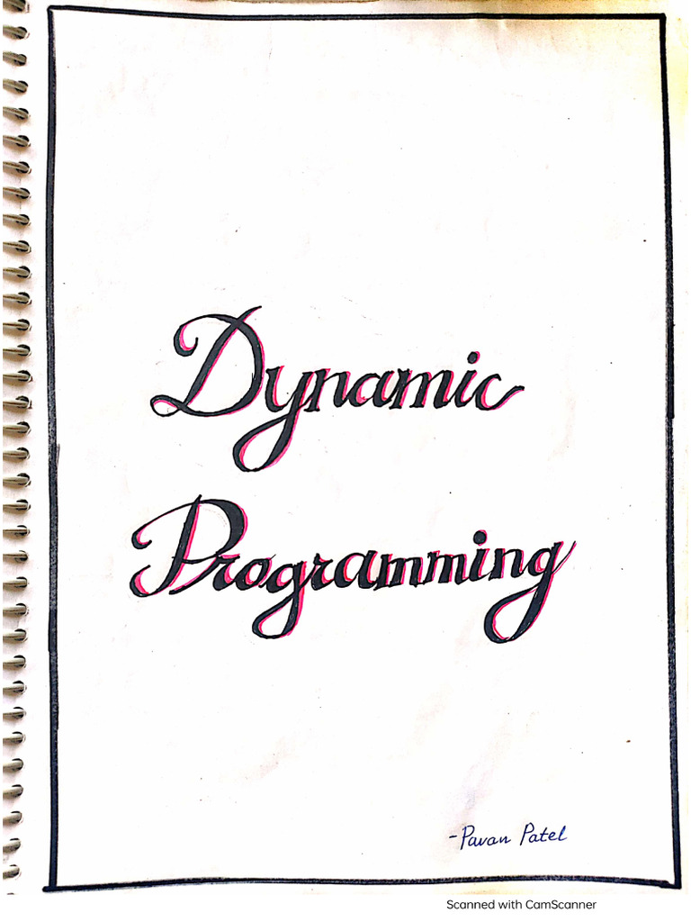 Dynamic Programming Handwritten Notes | PDF