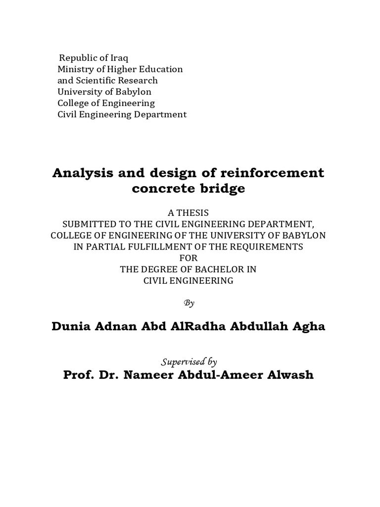 Analysis and Design of Reinforcement Concrete Bridge | PDF | Beam ...