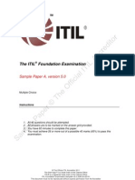 ITIL Foundation Examination SampleA v5.0 JQW 20120101