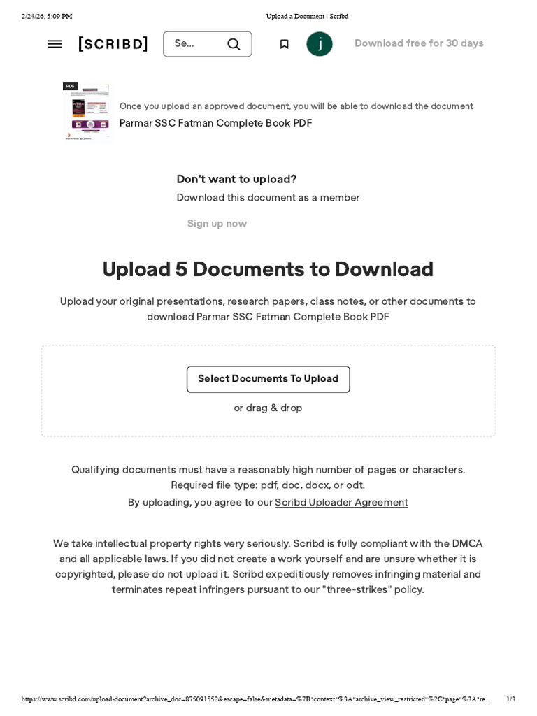 Upload A Document - Scribd | PDF | Scribd