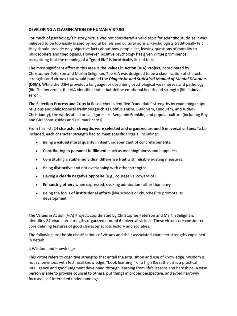 Unit 1 Character Strength and Virtues | PDF | Virtue | Courage