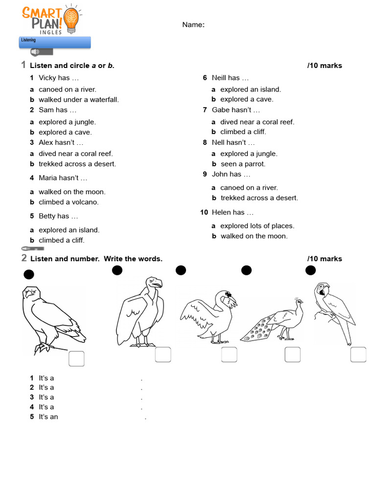 Bright Ideas 5 Unit 4 Test | PDF