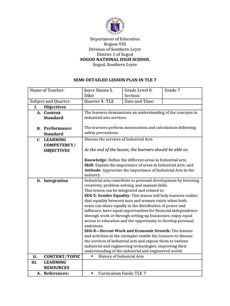 Q4 Lesson Plan IA Part 2 | PDF | Learning | Lesson Plan