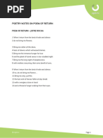 Poem of Return: Jofre Rocha Analysis | PDF | Poetry