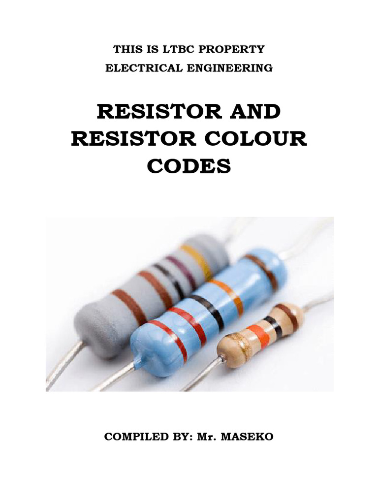 Resistor Colour Codes MR Maseko | PDF | Resistor | Electrical ...