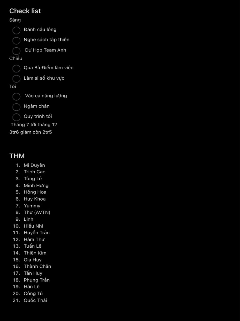 Check List | PDF