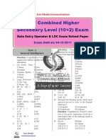 SSC Combined Higher Level Exam 2012 - Previous Paper