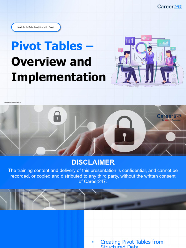 Pivot Tables Overview and Implementation Session Deck | PDF | Computing ...