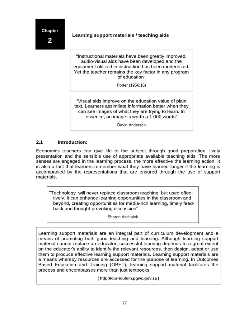 Chapter 2. Teaching Aids. LTSM | PDF | Learning | Educational Technology