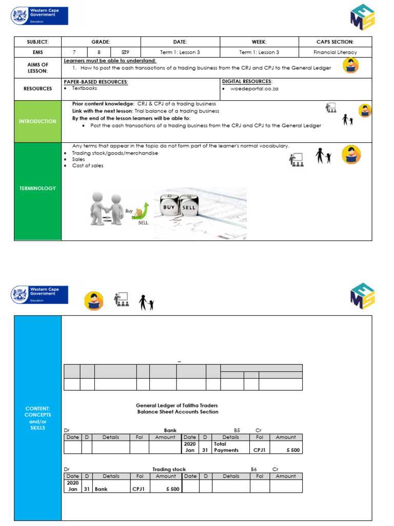 Lesson Plan Grade 9 EMS Term 1 Lesson 3 | PDF | Investing | Private Sector