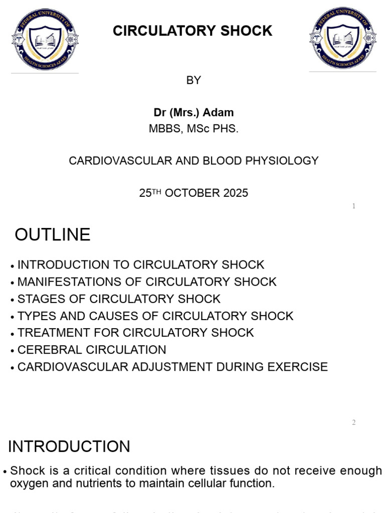 Circulatory Shock | PDF | Shock (Circulatory) | Vasodilation