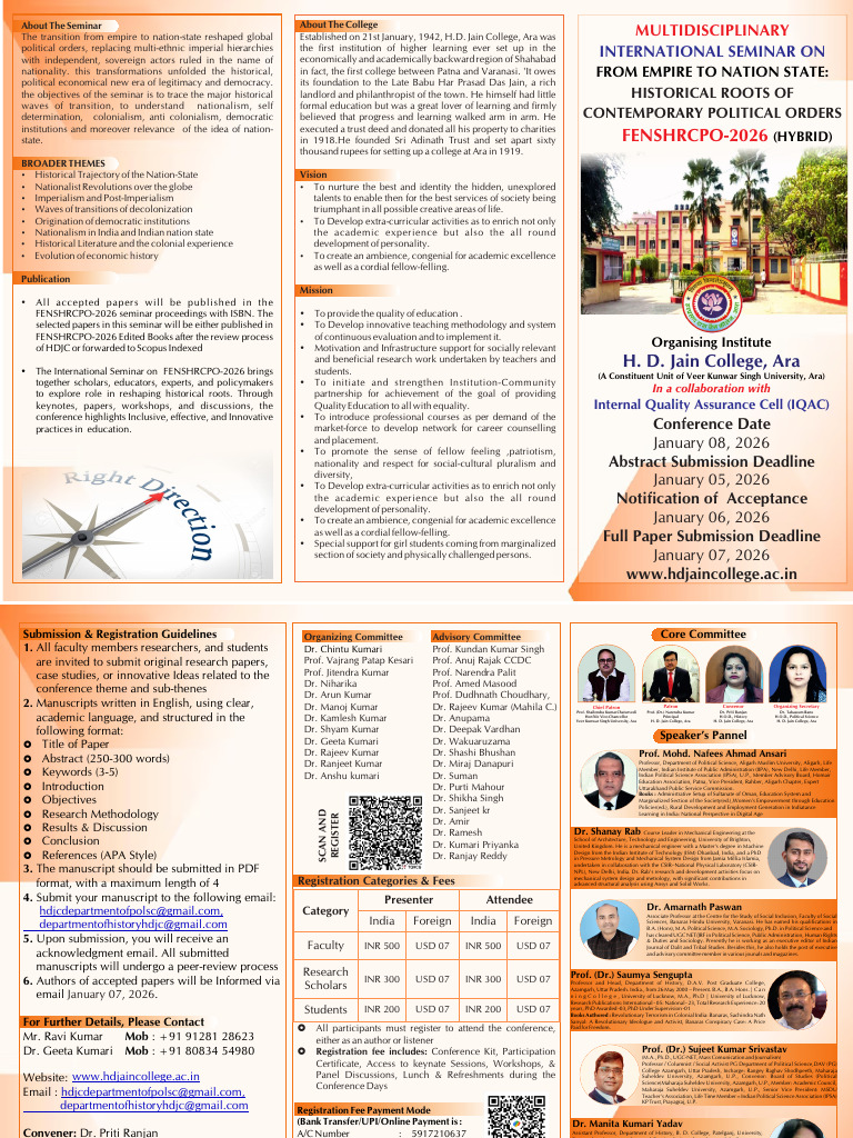 HDJC Multidicipalary 2026 | PDF | Doctor Of Philosophy | Nationalism
