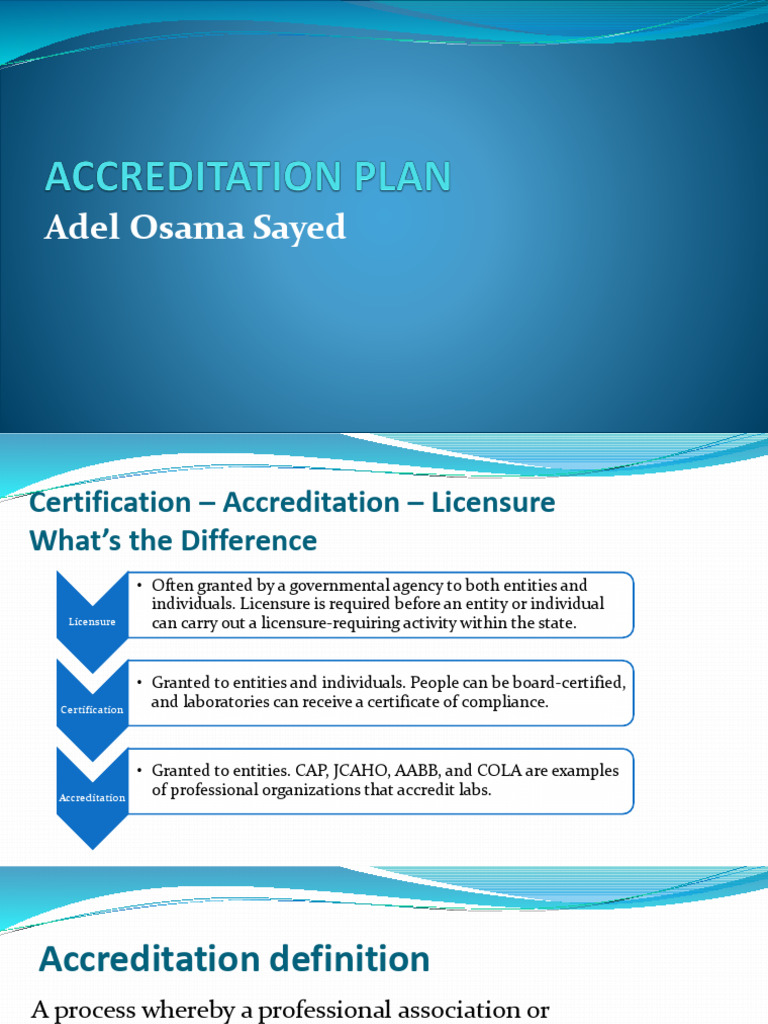 CAP Accreditation Plan | PDF | Joint Commission | Medicine