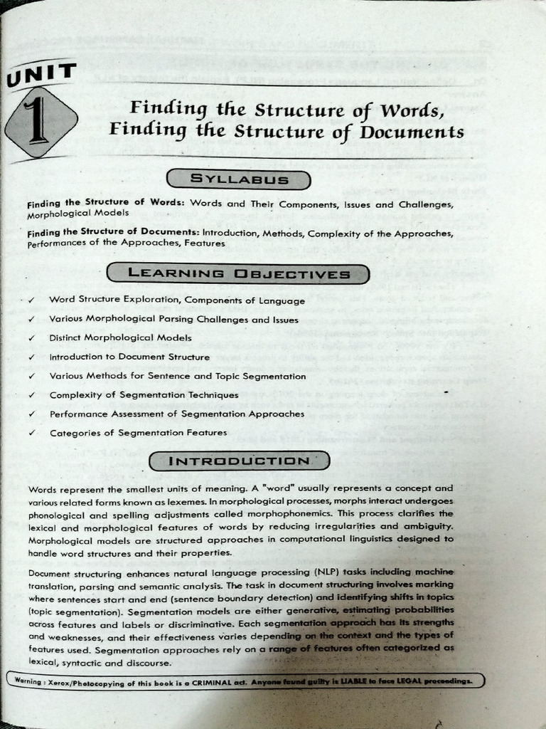 NLP Unit 1 | PDF