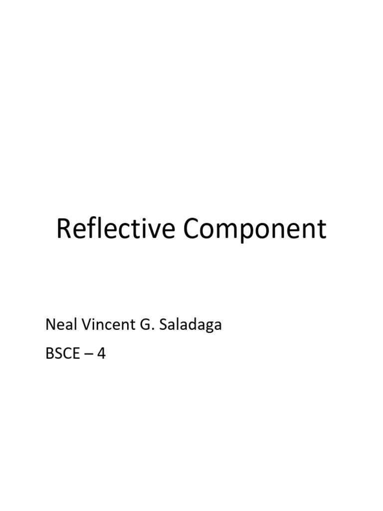 Saladaga (Reflective Component) | PDF