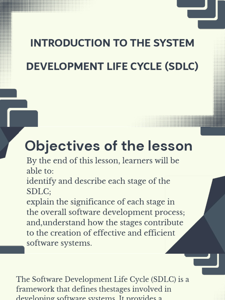 Introduction To The System Development Life Cycle SDLC | PDF | Software ...