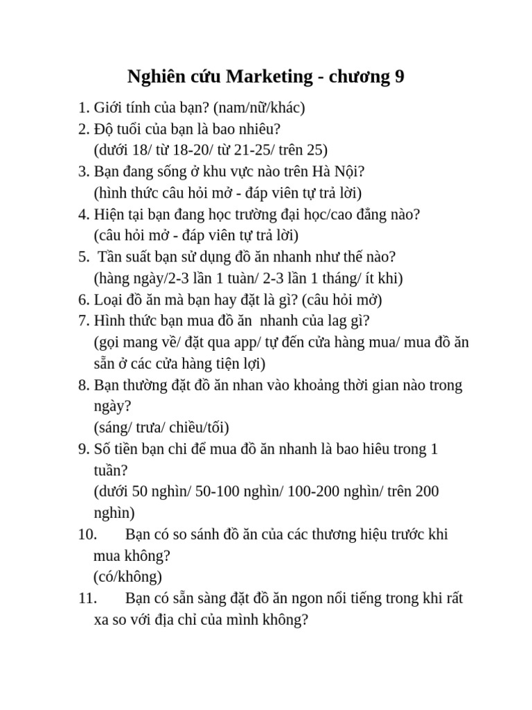 Nghiên C U Marketing | PDF
