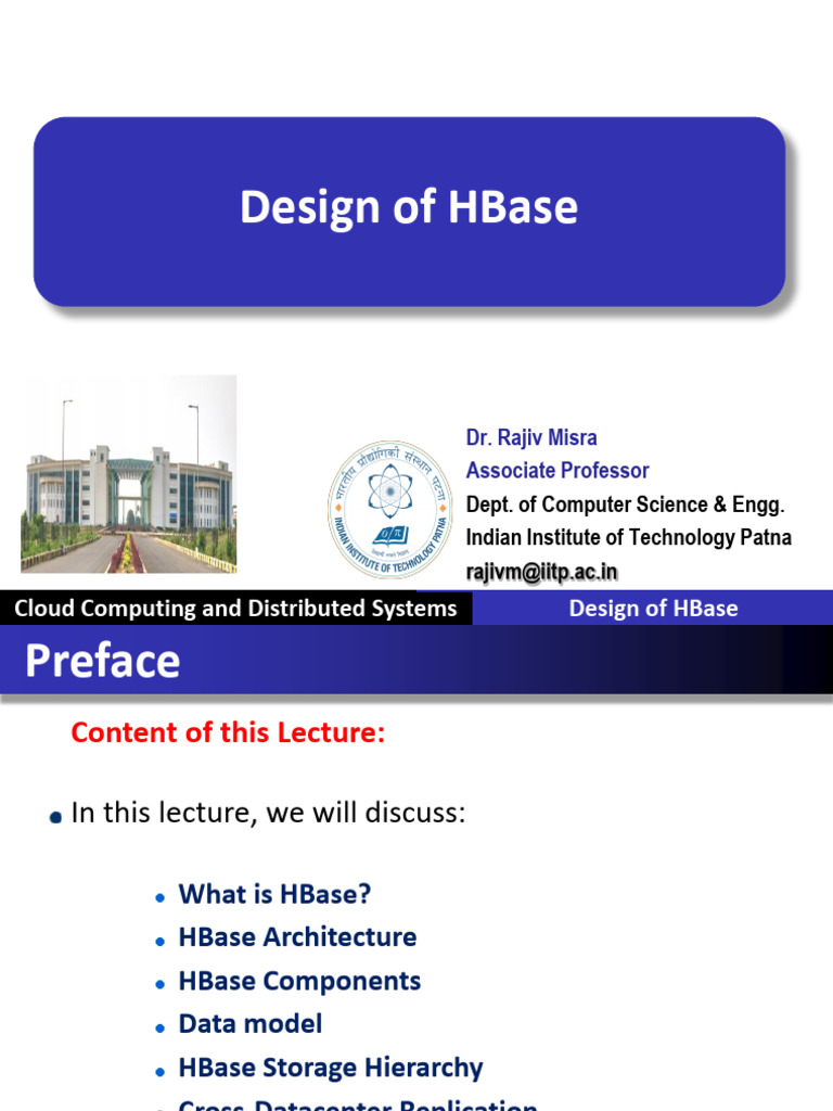 Lecture HBase Design | PDF | Computer Cluster | Replication (Computing)