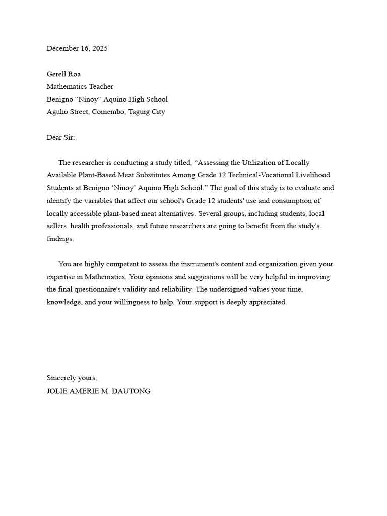 Validation Letters | PDF