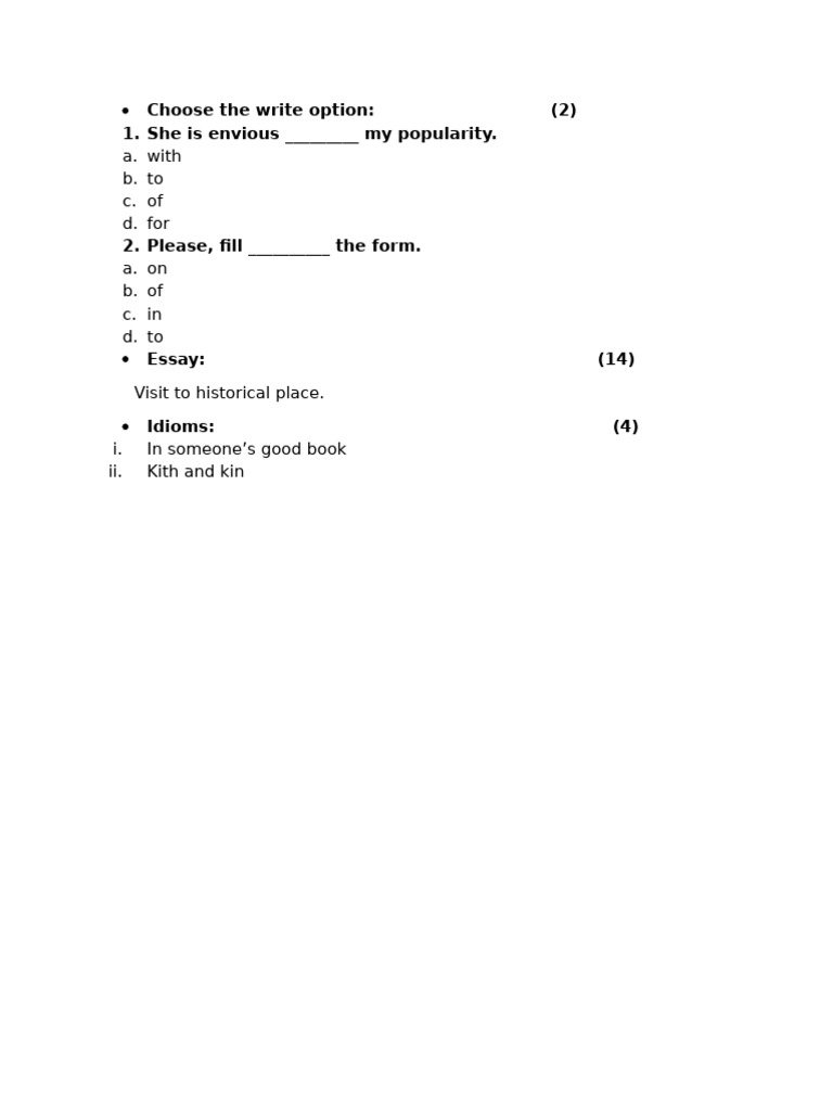 11 Class Test | PDF