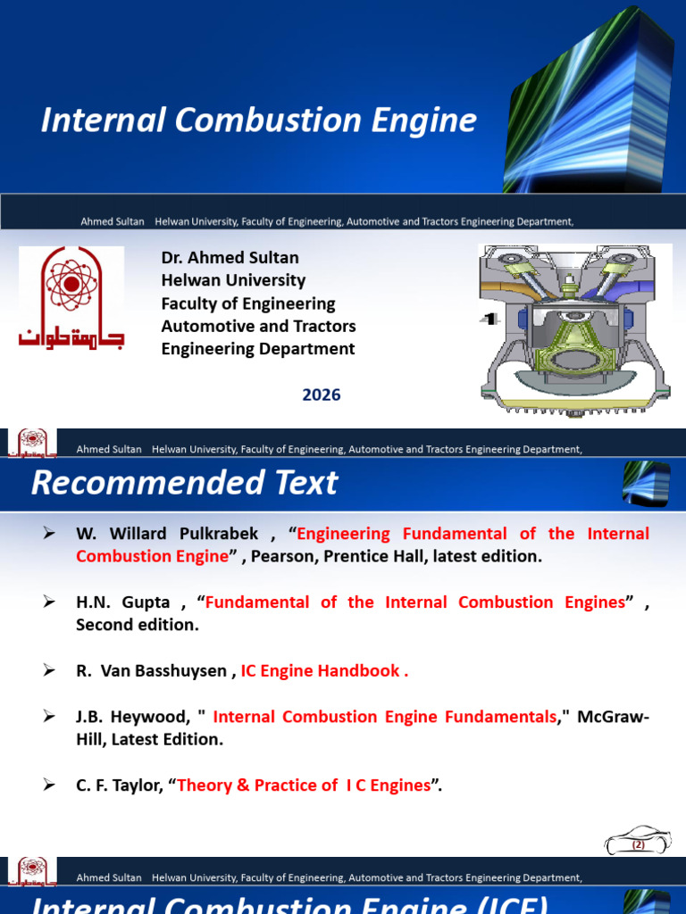 Lec 1 - Internal Combustion Engine | PDF | Engines | Internal ...