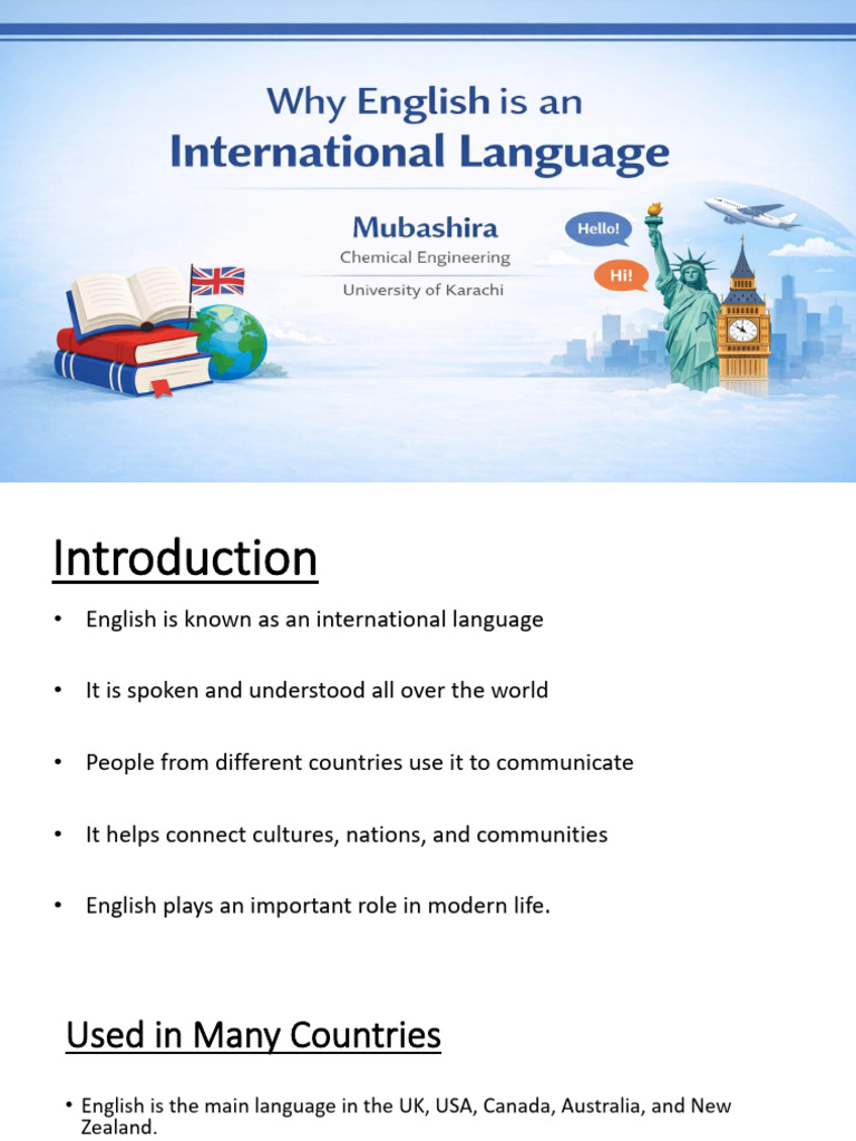 Why Engish Is An International Language | PDF | English Language ...